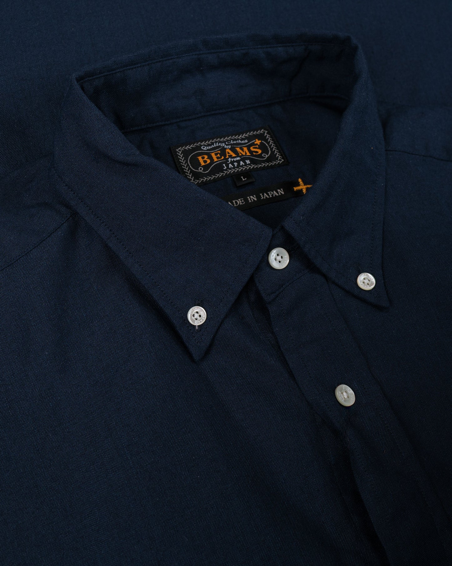 lost & found Beams Plus Beams Plus B.D. COOLMAX® Linen Navy