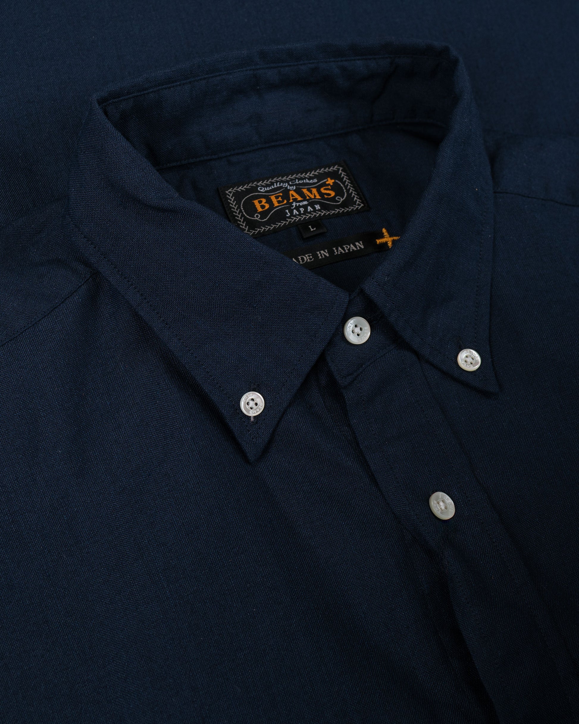 lost & found Beams Plus Beams Plus B.D. COOLMAX® Linen Navy