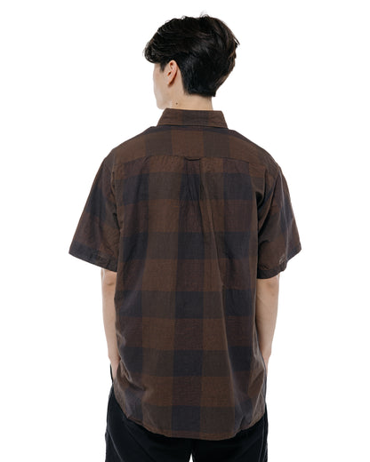lost & found Beams Plus Beams Plus B.D. Classic Fit Cotton Linen Cord Check Black/Brown