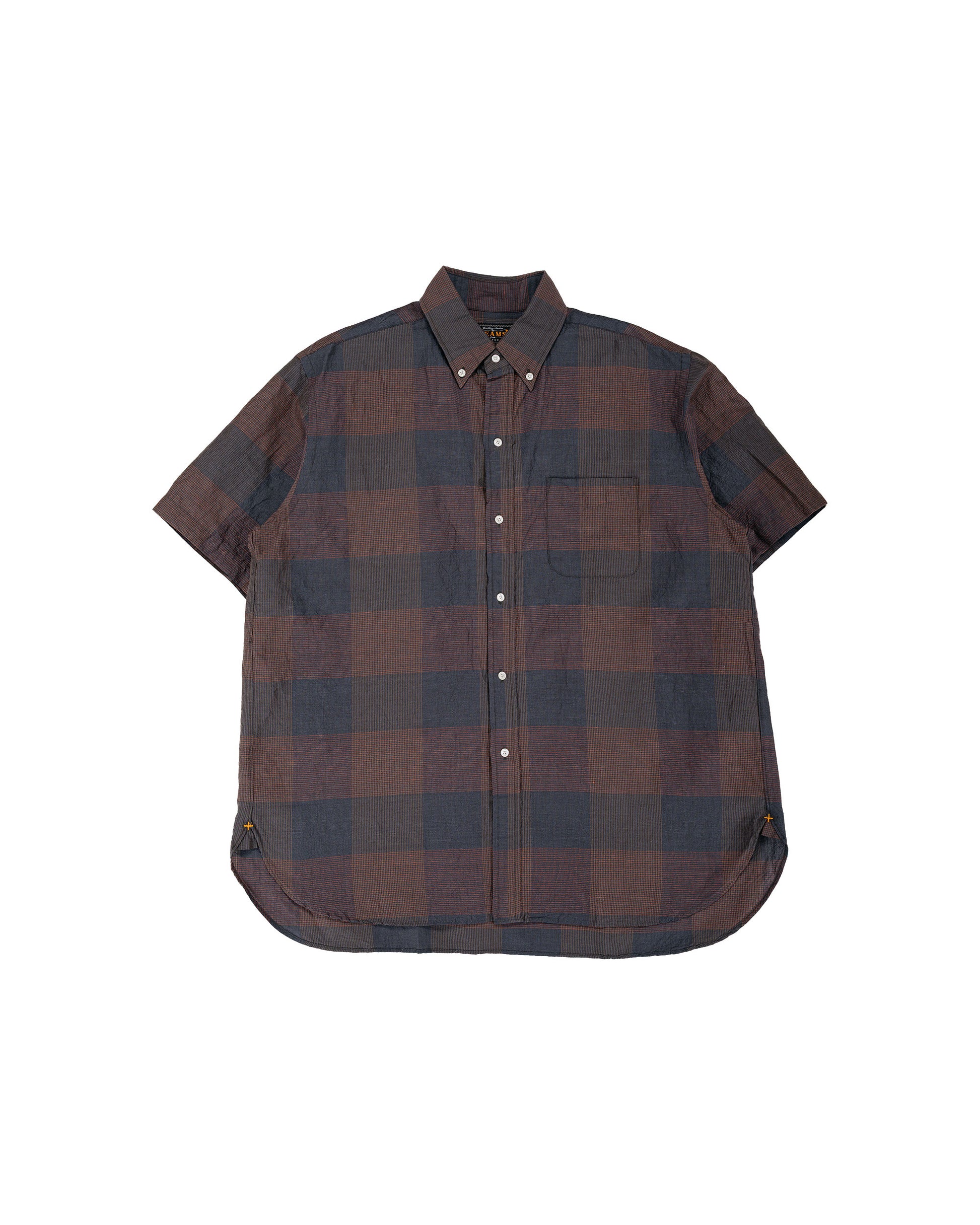 lost & found Beams Plus Beams Plus B.D. Classic Fit Cotton Linen Cord Check Navy/Pink