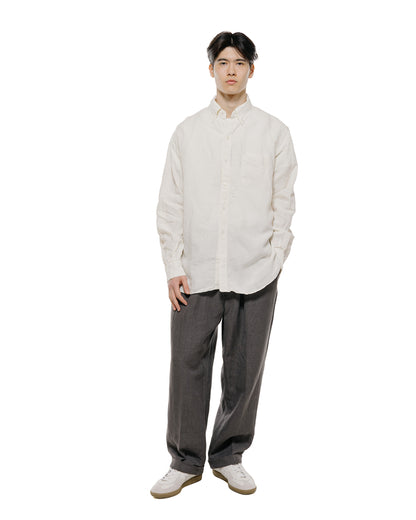 lost & found Beams Plus Beams Plus B.D. Classic Fit Linen Chambray White