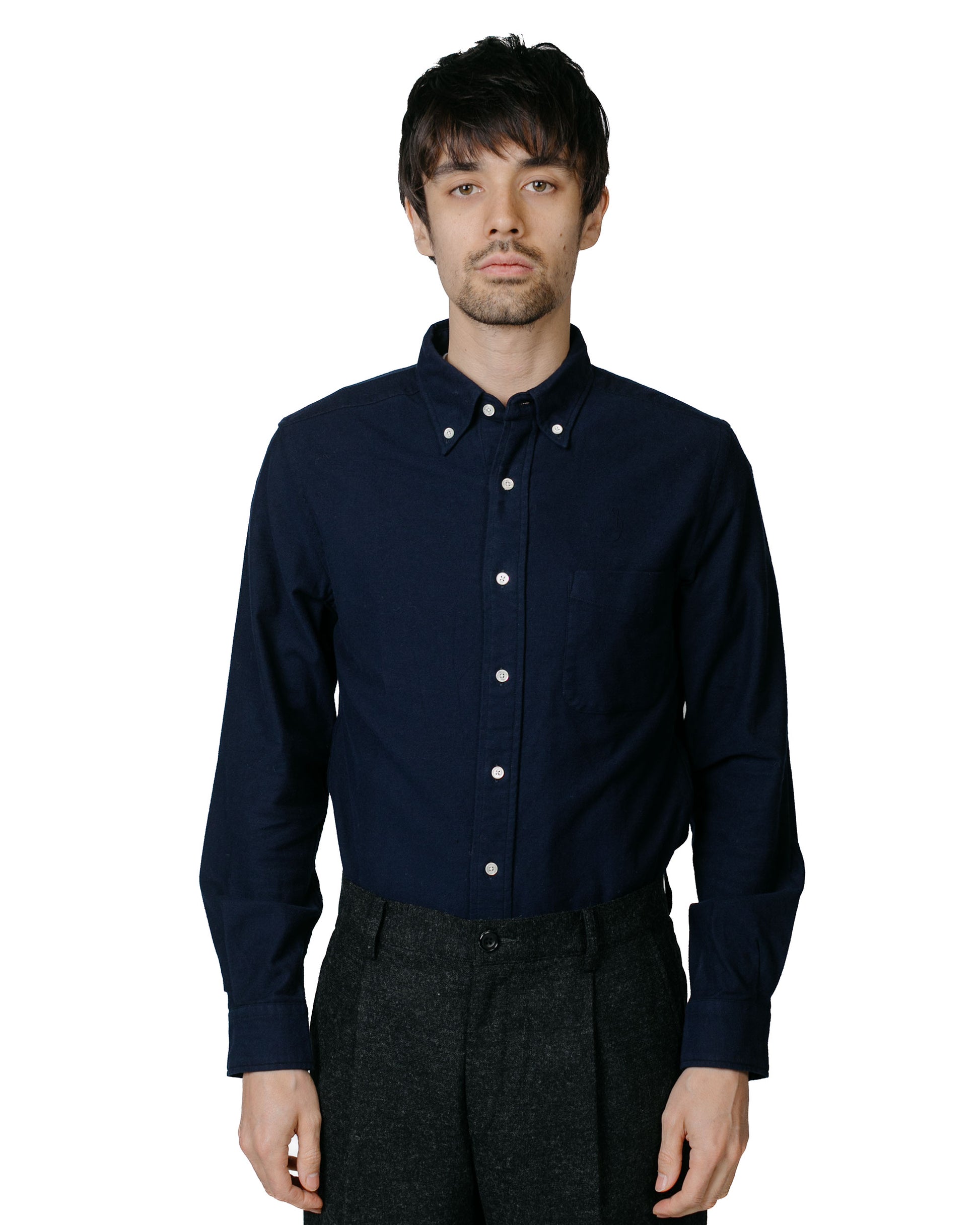 lost & found Beams Plus Beams Plus B.D. Flannel Solid Navy