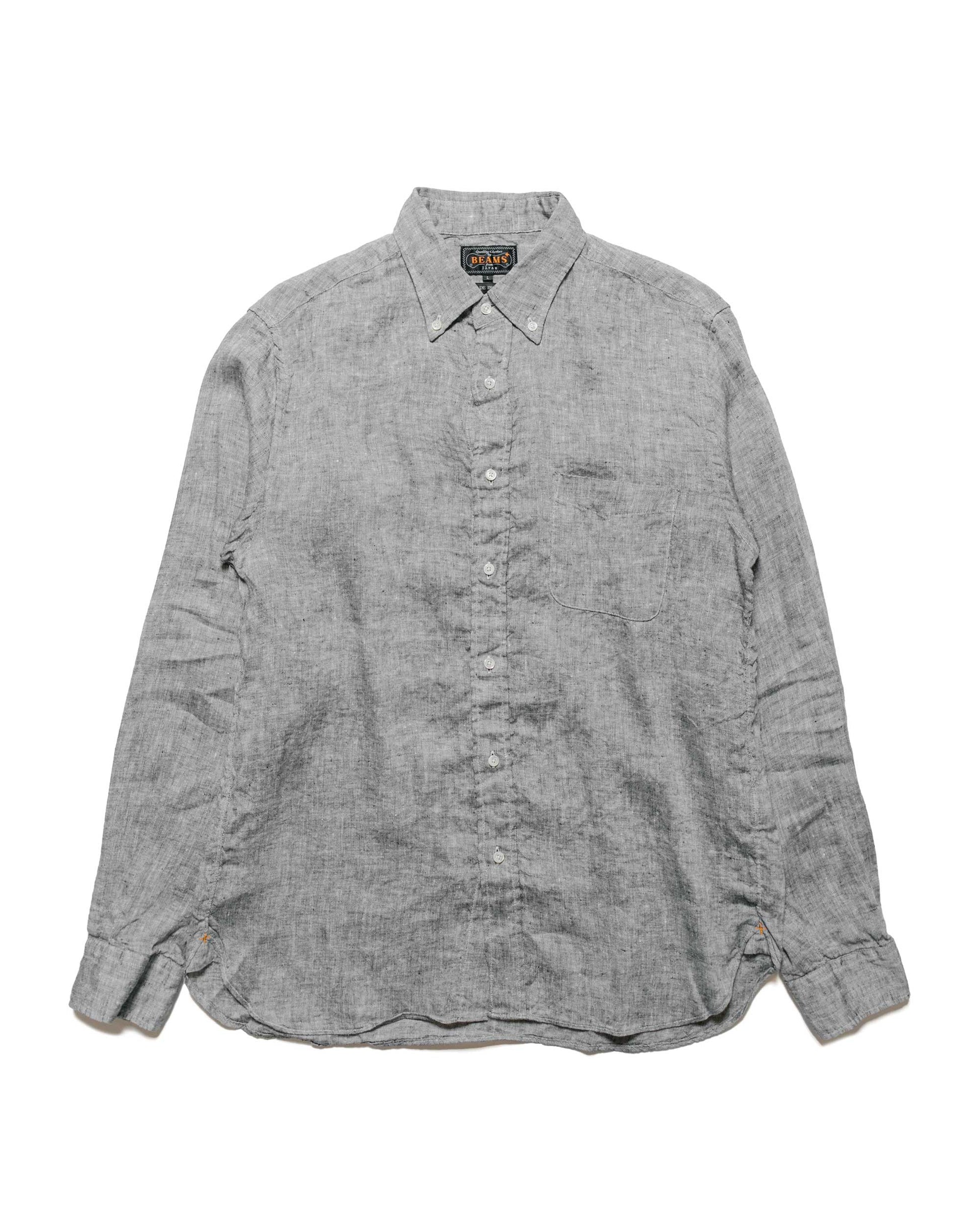 lost & found Beams Plus Beams Plus B.D. Linen Oxford Black
