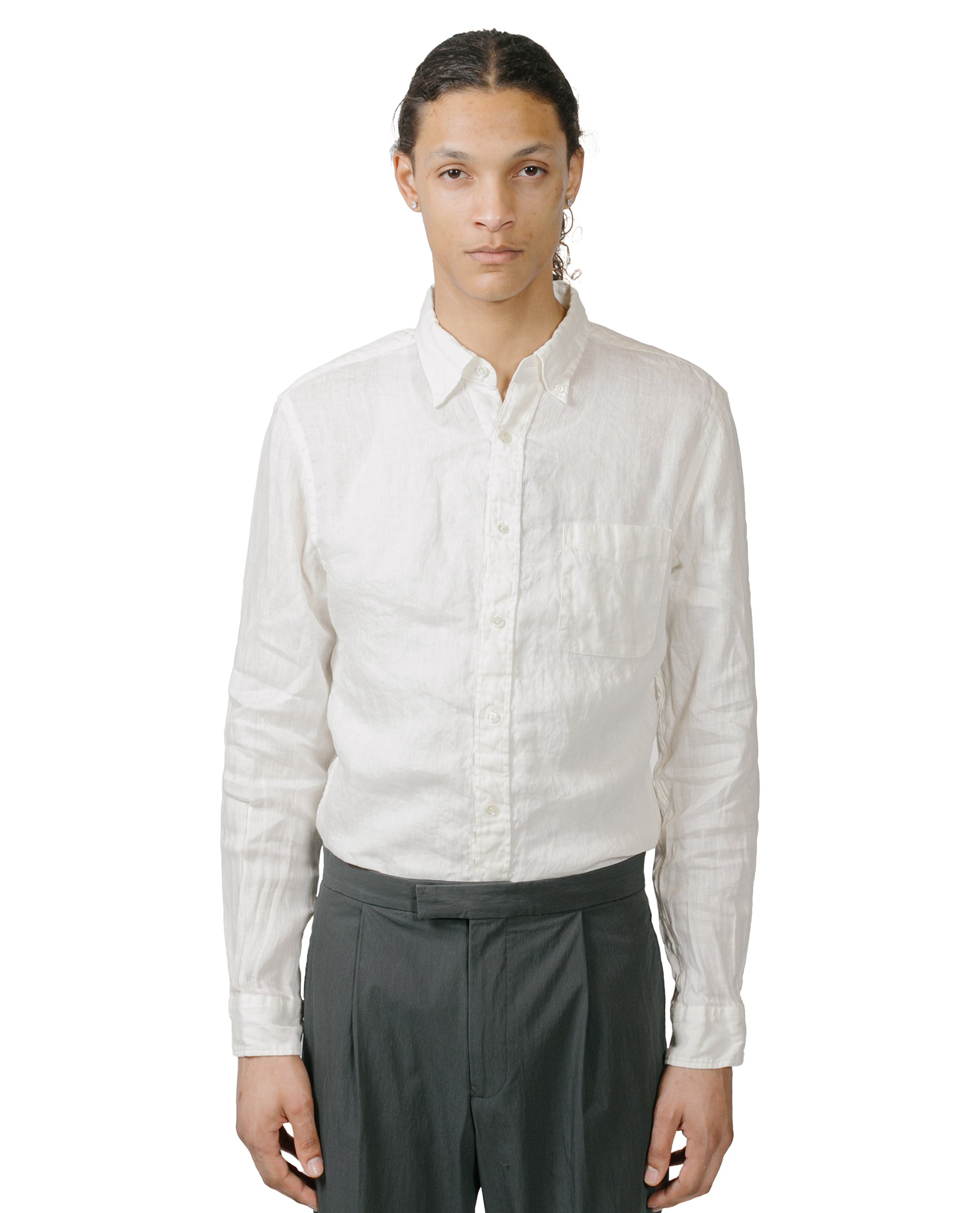 lost & found Beams Plus Beams Plus B.D. Linen Oxford White