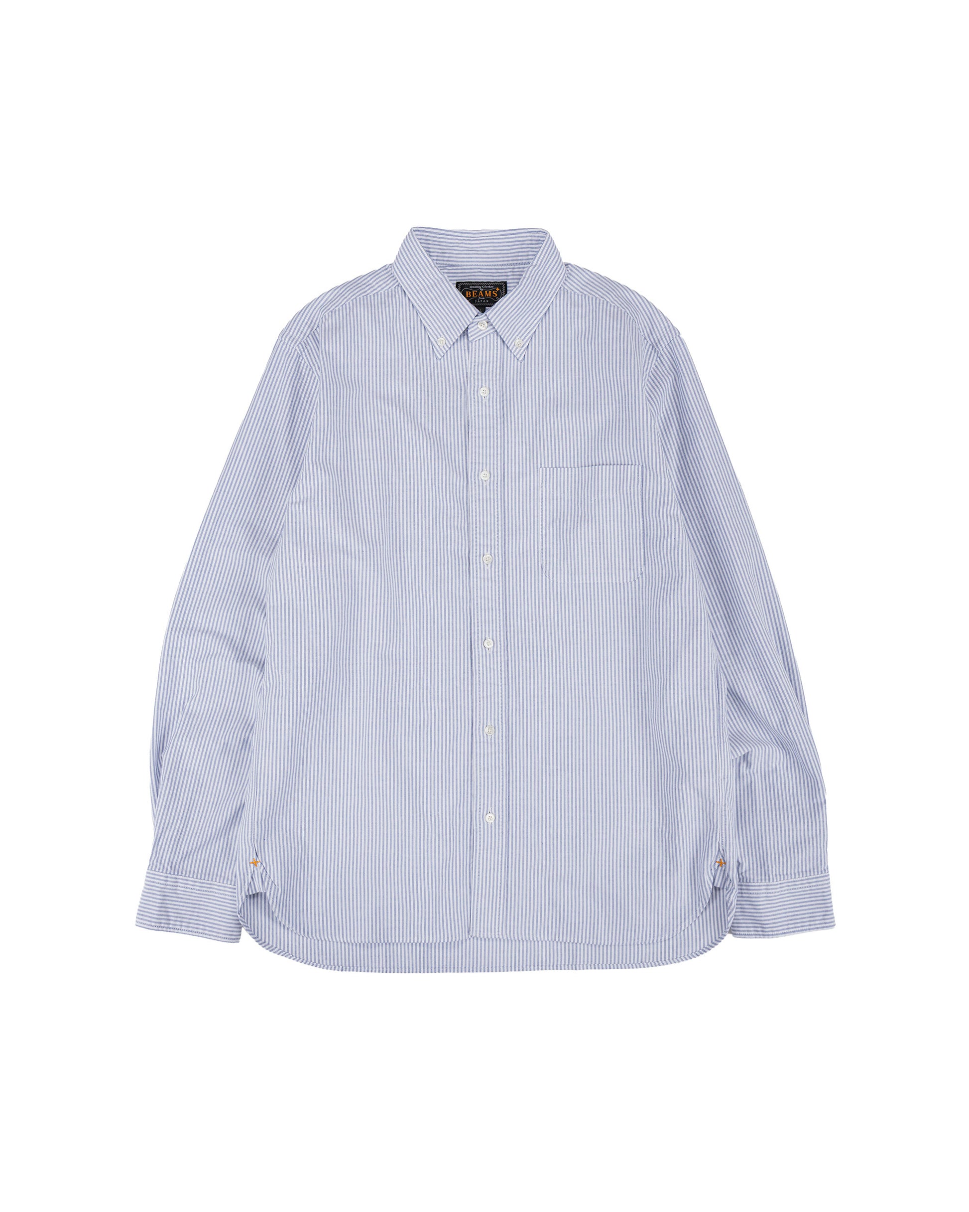 lost & found Beams Plus Beams Plus B.D. Oxford Candy Stripe Blue