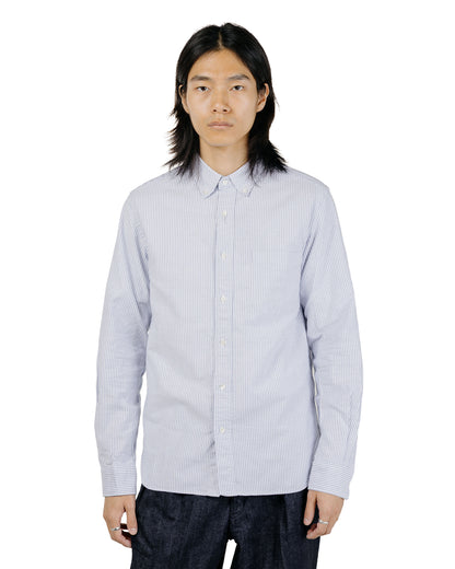 lost & found Beams Plus Beams Plus B.D. Oxford Candy Stripe Blue