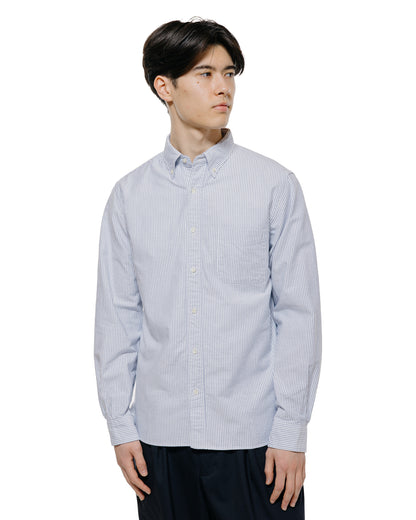 lost & found Beams Plus Beams Plus B.D. Oxford Candy Stripe Blue