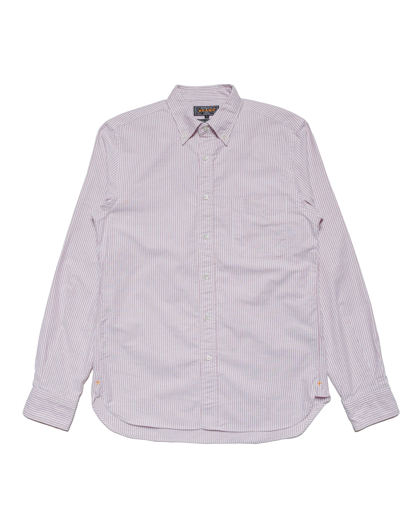 lost & found Beams Plus Beams Plus B.D. Oxford Candy Stripe Wine