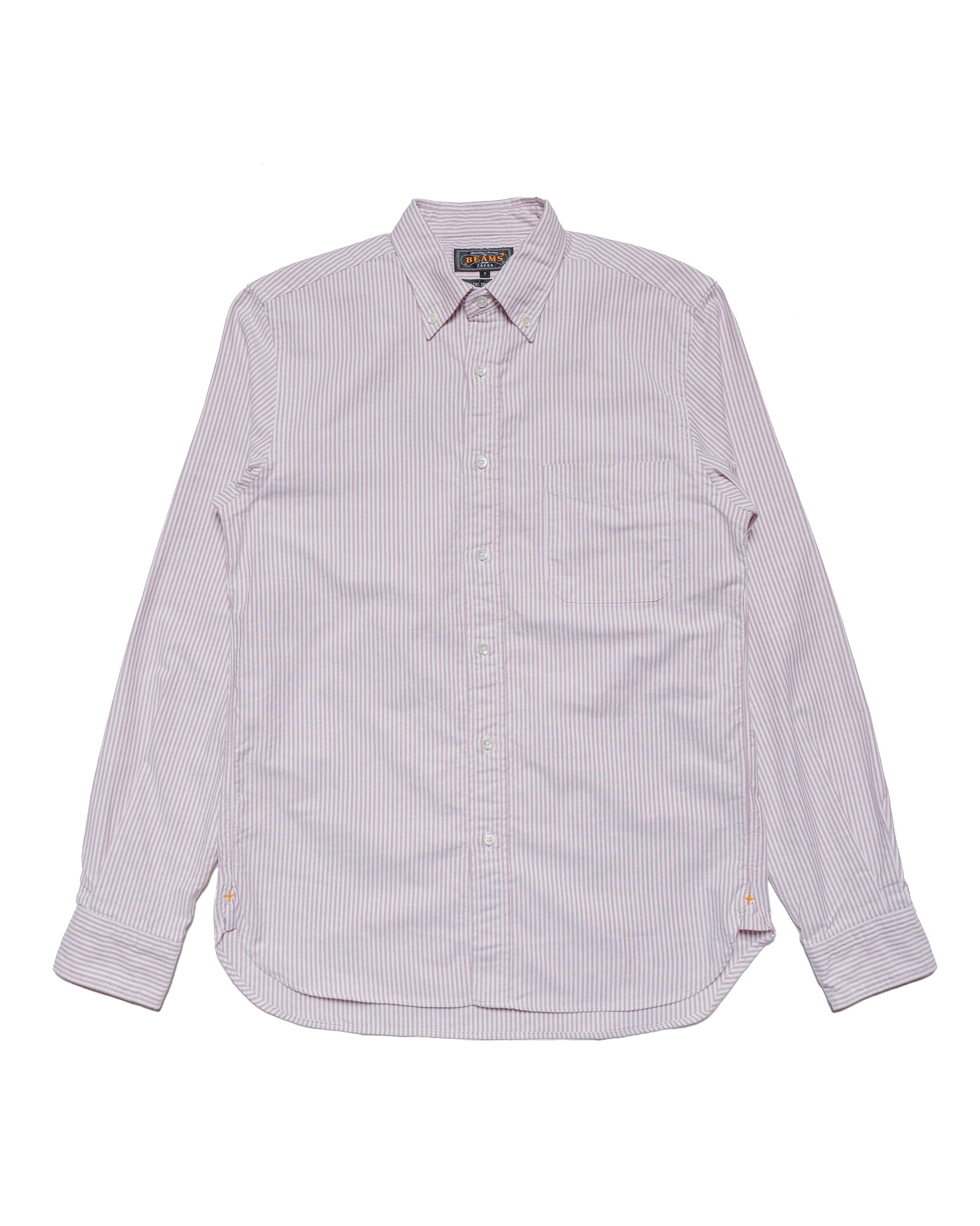 lost & found Beams Plus Beams Plus B.D. Oxford Candy Stripe Wine