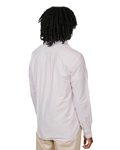 lost & found Beams Plus Beams Plus B.D. Oxford Candy Stripe Wine
