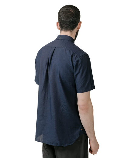 lost & found Beams Plus Beams Plus B.D. Short Sleeve COOLMAX® Linen Navy