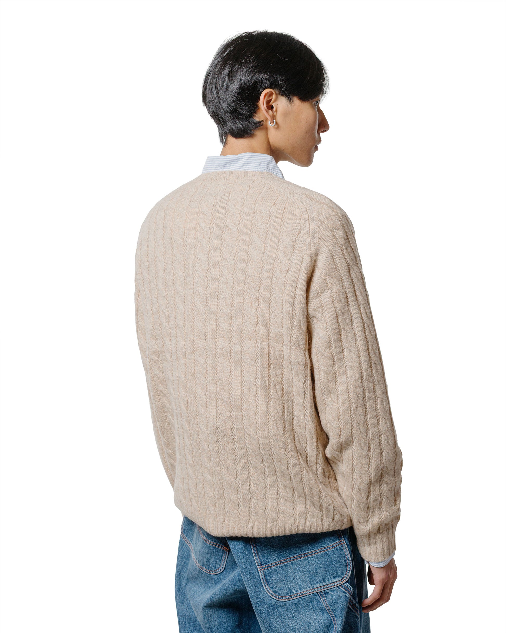 lost & found Beams Plus Beams Plus Cable Crew 5G Beige