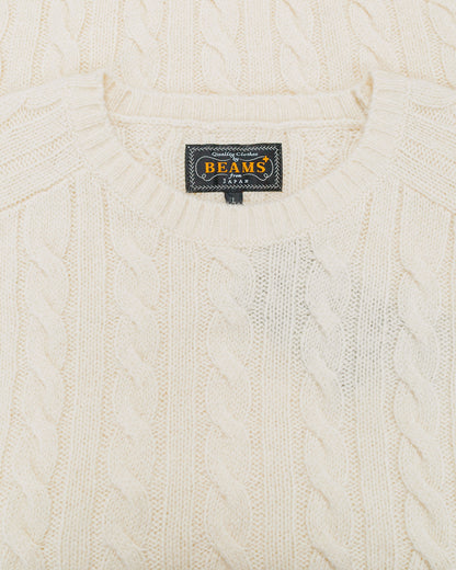 lost & found Beams Plus Beams Plus Cable Crew 5G Off White