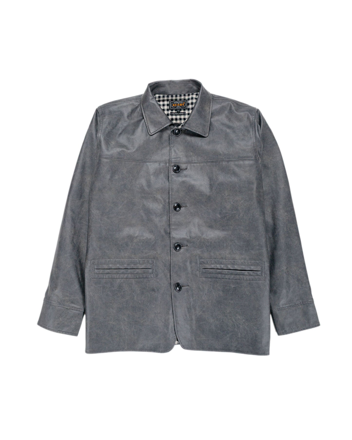 lost & found Beams Plus Beams Plus Car Coat Aged Fake Leather Black