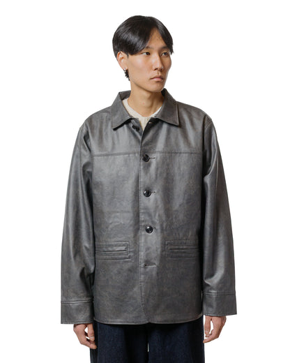 lost & found Beams Plus Beams Plus Car Coat Aged Fake Leather Black