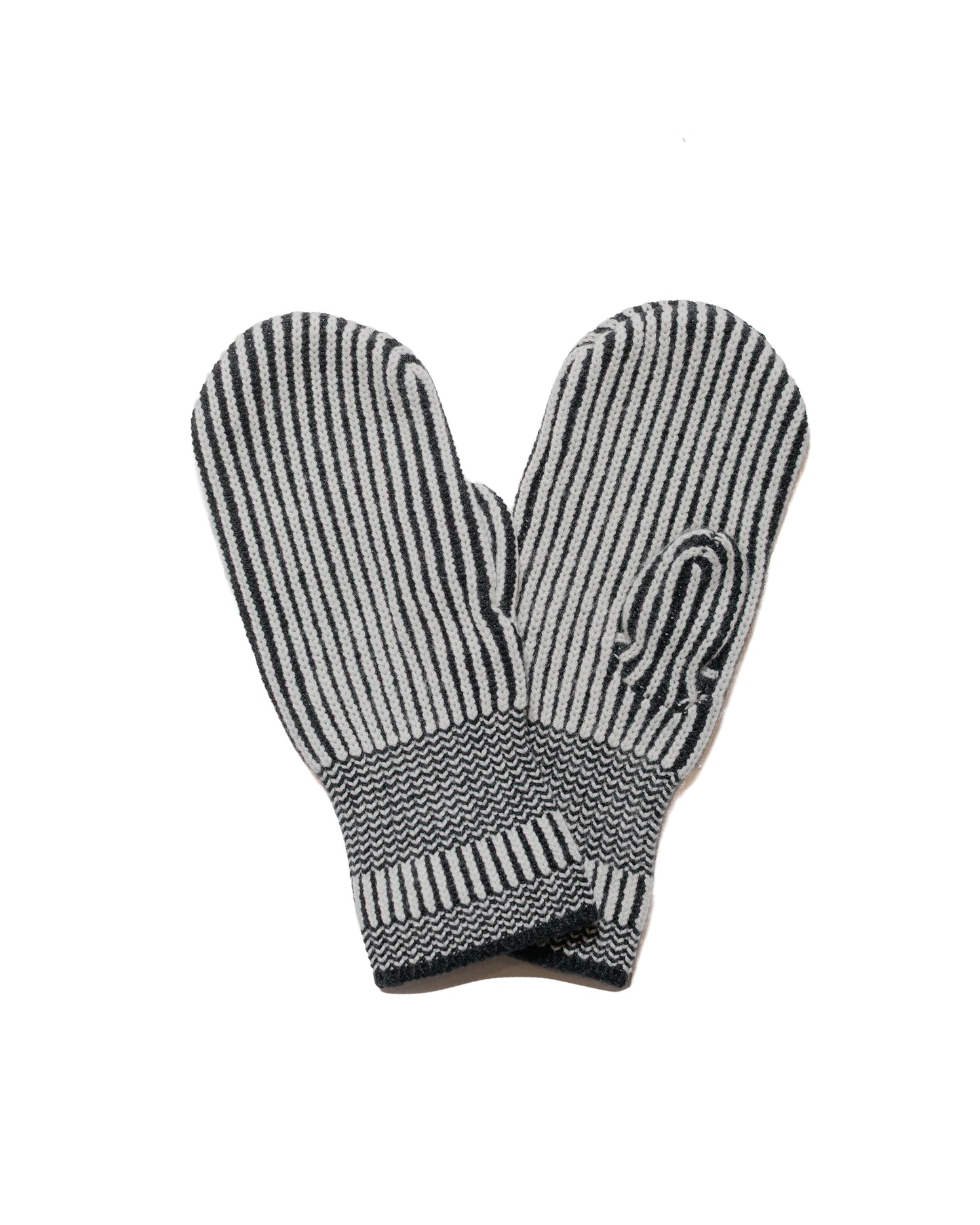 lost & found Beams Plus Beams Plus Cashmere Rib Mitten Charcoal Grey