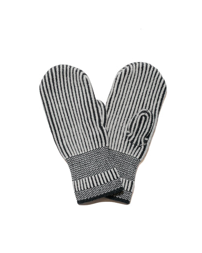 lost & found Beams Plus Beams Plus Cashmere Rib Mitten Charcoal Grey