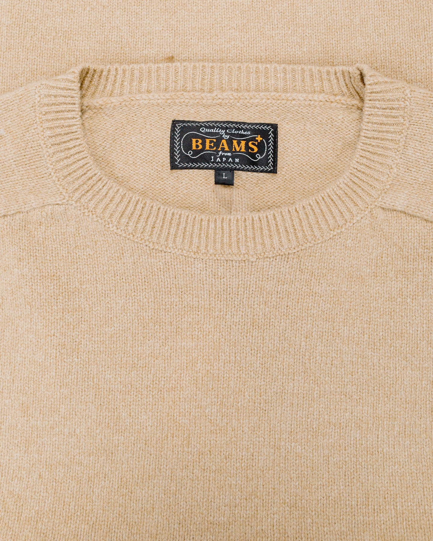 lost & found Beams Plus Beams Plus Crew 9G Beige