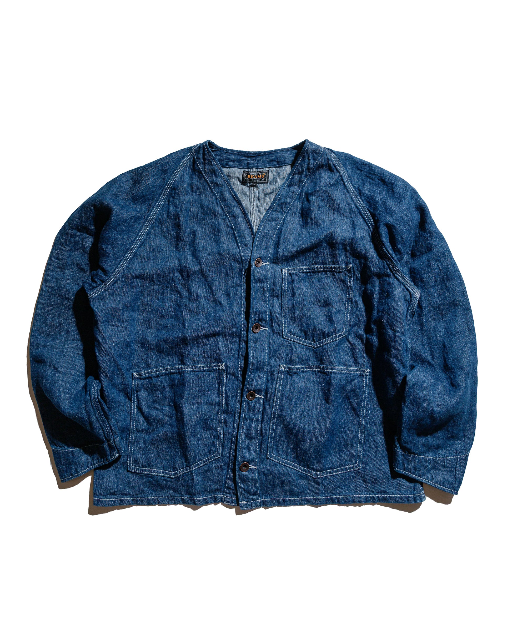 lost & found Beams Plus Beams Plus Engineer Jacket Twill Linen Indigo