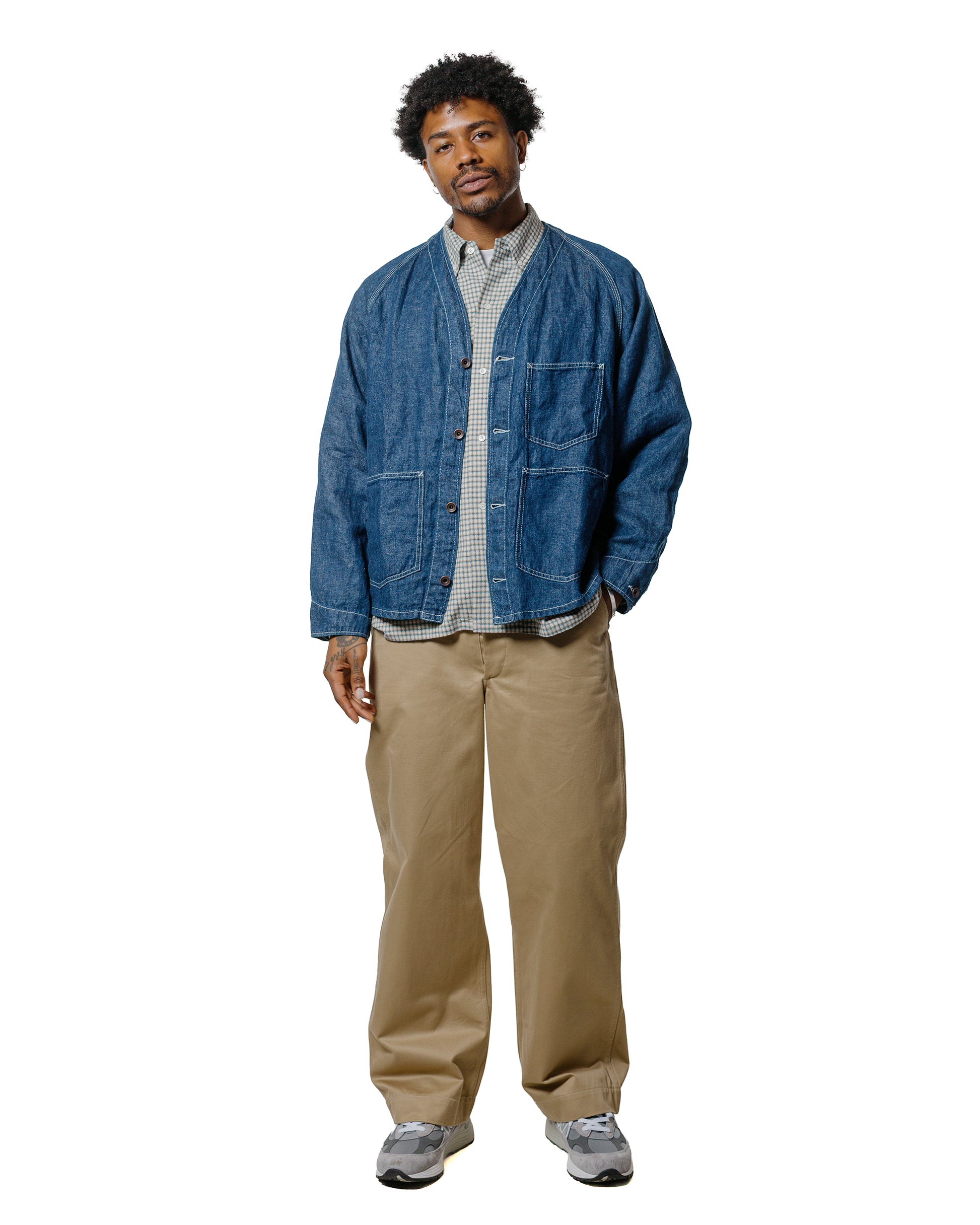 lost & found Beams Plus Beams Plus Engineer Jacket Twill Linen Indigo