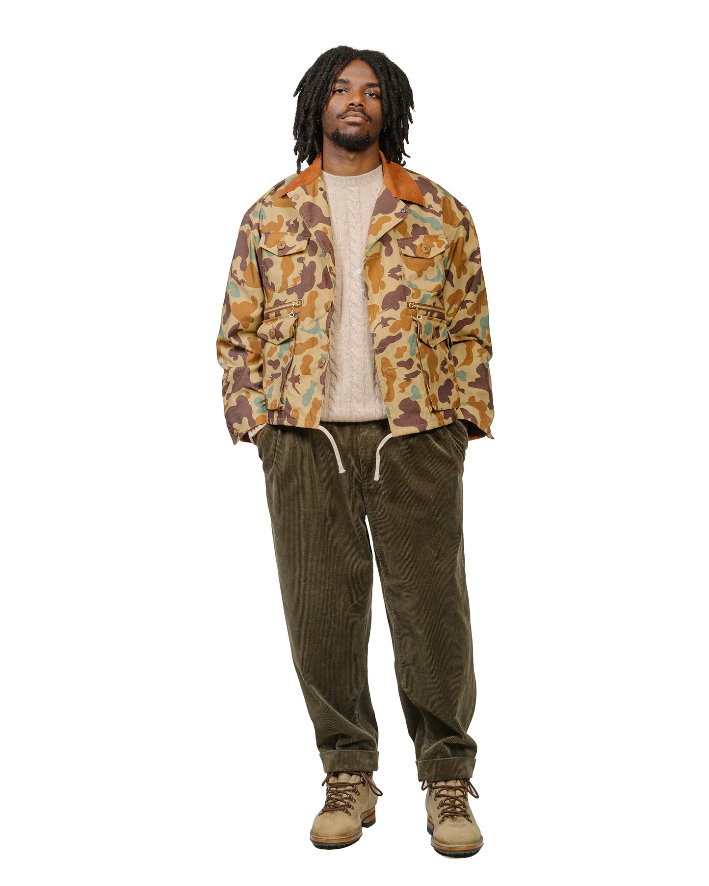 lost & found Beams Plus Beams Plus Fish Hunting Jacket Animal Camo Khaki