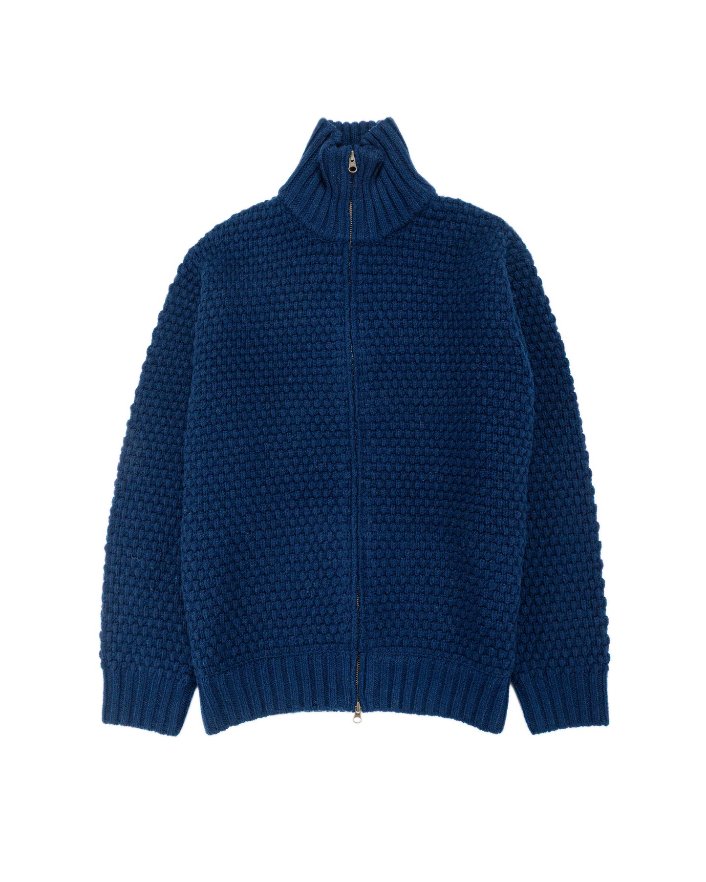 lost & found Beams Plus Beams Plus Full Zip Popcorn Pattern Navy