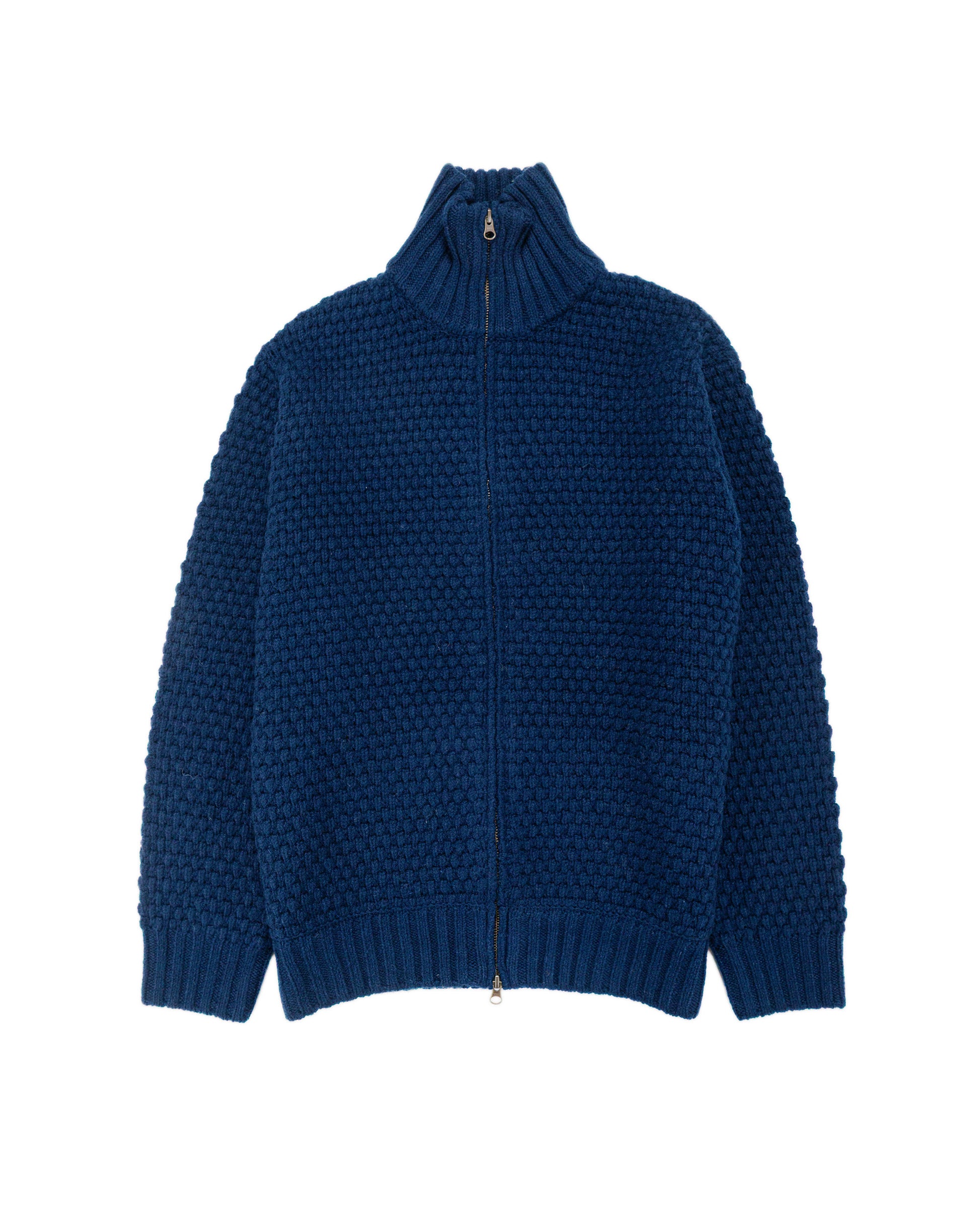 lost & found Beams Plus Beams Plus Full Zip Popcorn Pattern Navy
