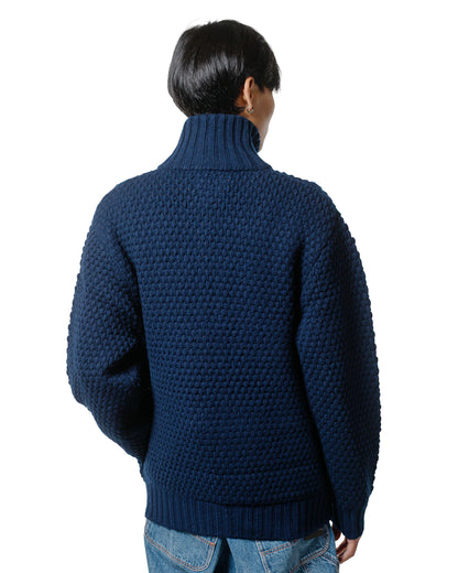 lost & found Beams Plus Beams Plus Full Zip Popcorn Pattern Navy