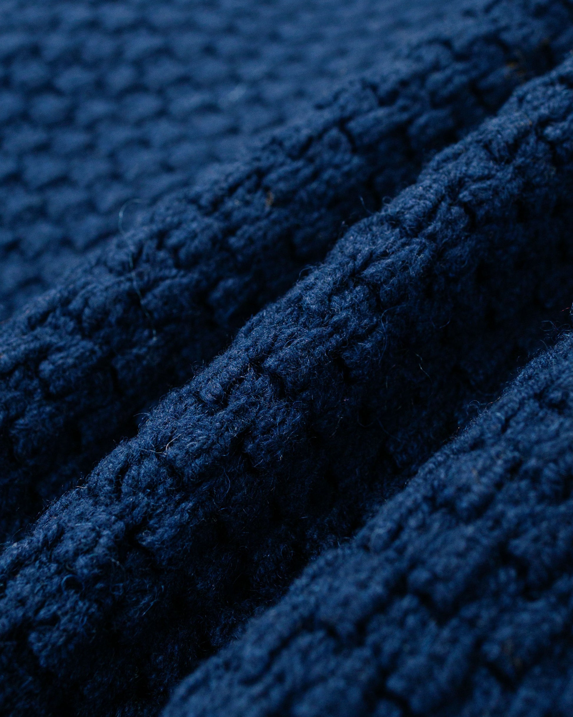 lost & found Beams Plus Beams Plus Full Zip Popcorn Pattern Navy