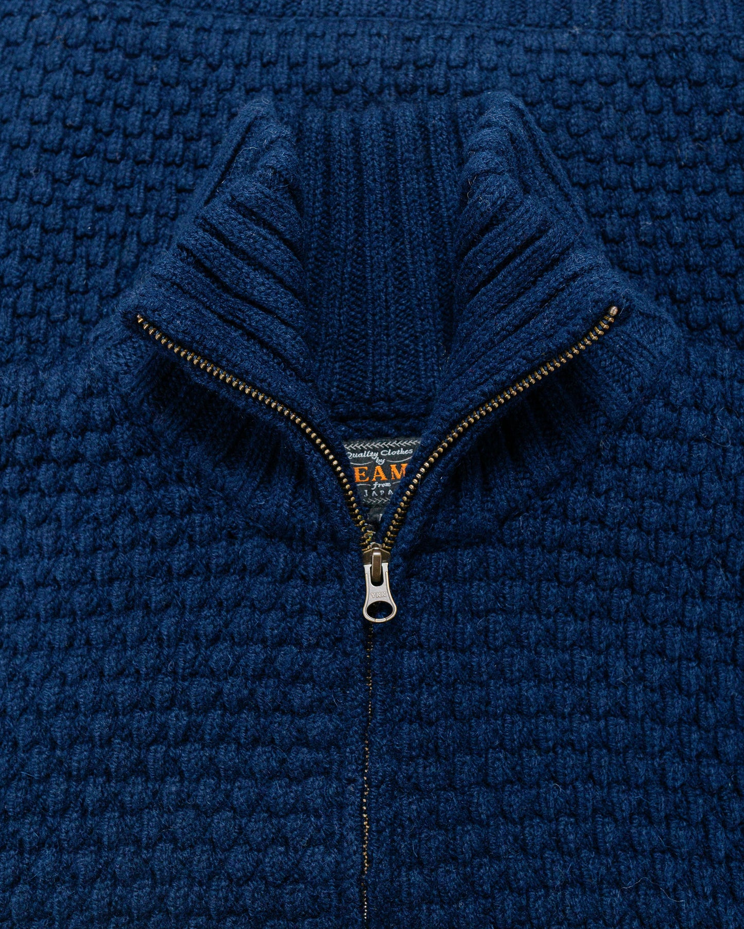 lost & found Beams Plus Beams Plus Full Zip Popcorn Pattern Navy