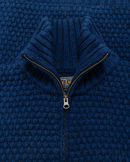 lost & found Beams Plus Beams Plus Full Zip Popcorn Pattern Navy