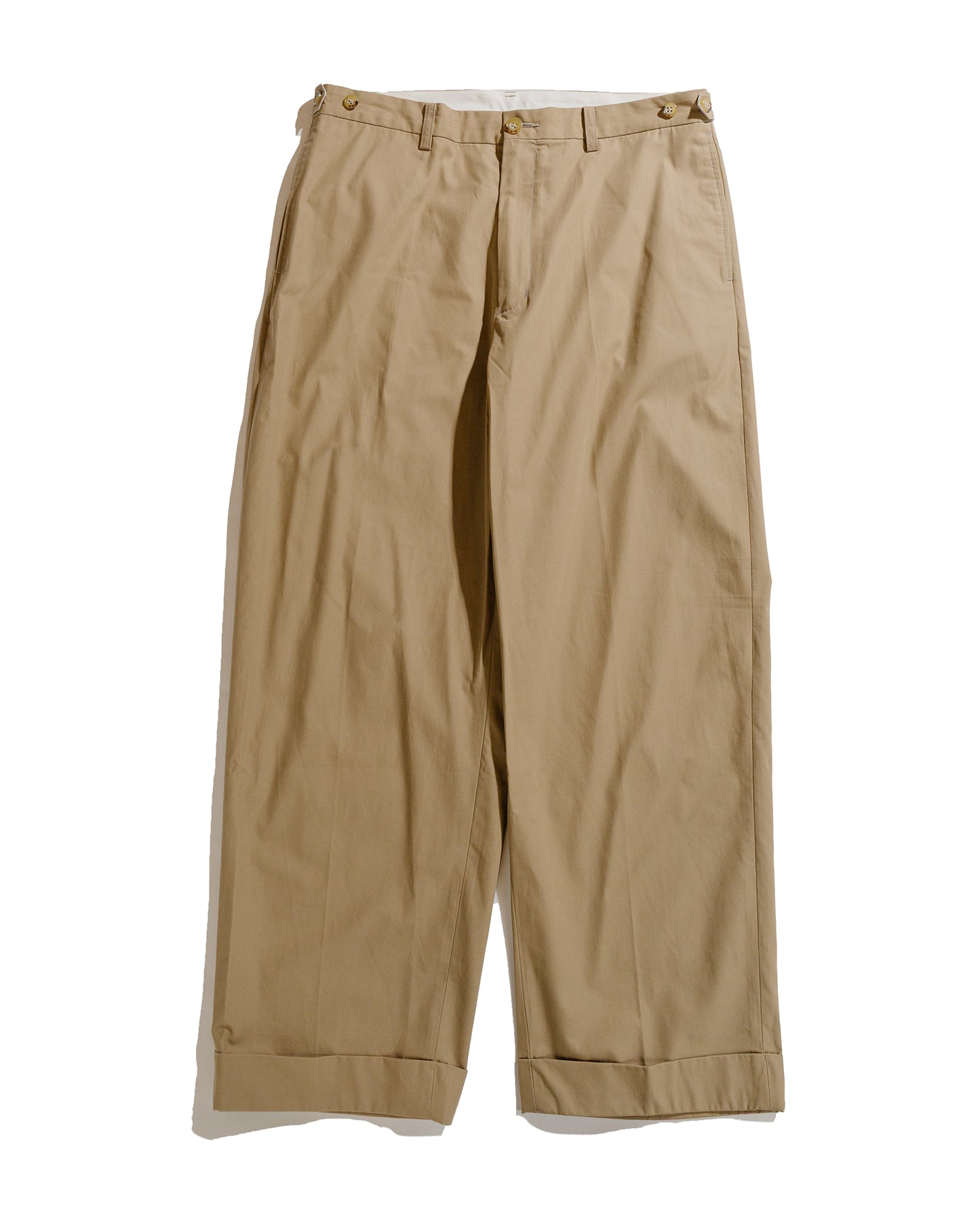 lost & found Beams Plus Beams Plus IVY Trousers Wide High Density Cotton Beige