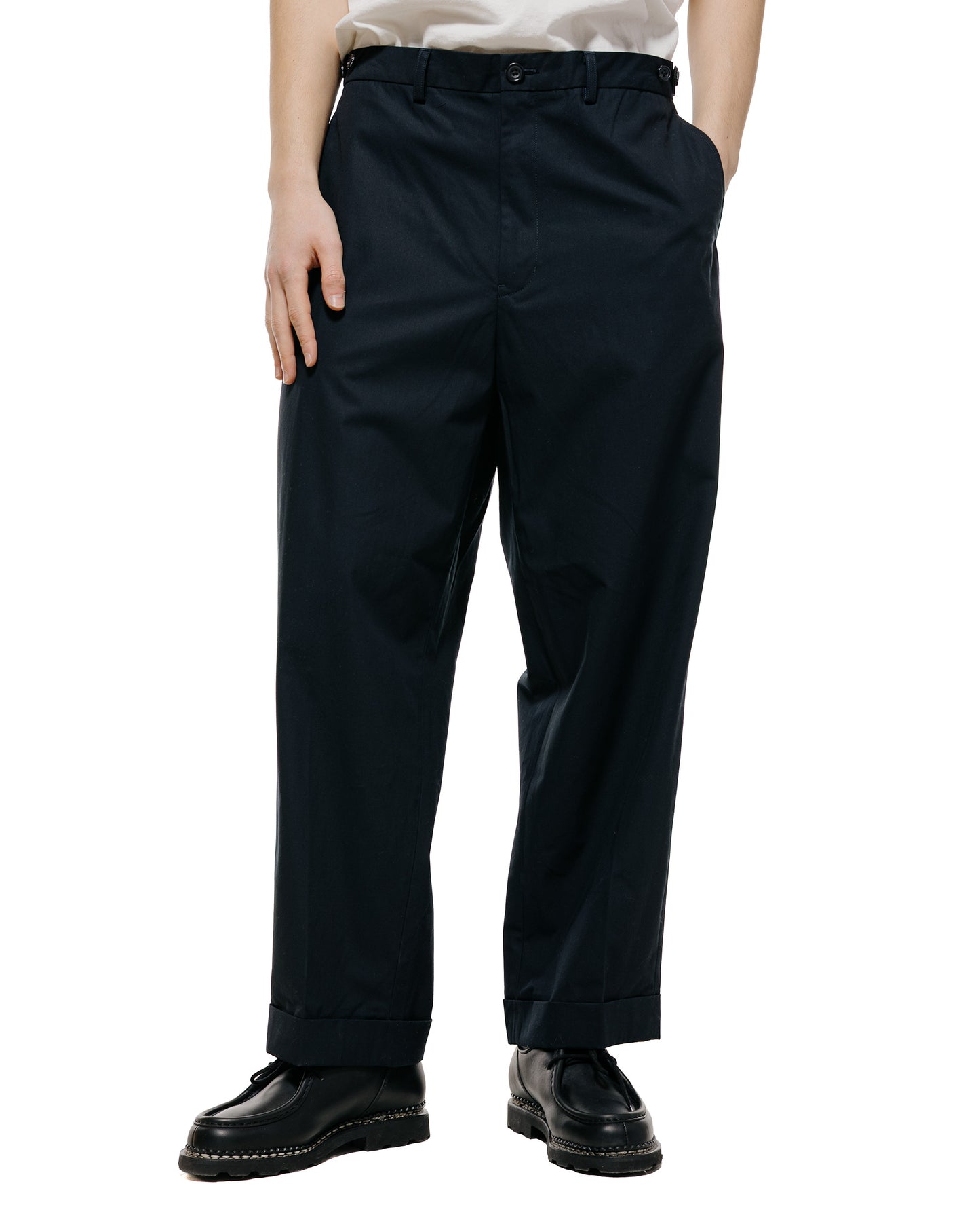 lost & found Beams Plus Beams Plus IVY Trousers Wide High Density Cotton Navy