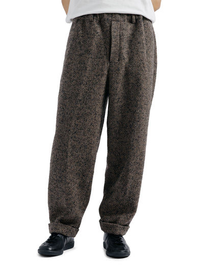 Beams Plus Ivy Lounge Trousers Herringbone Brown