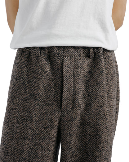 Beams Plus Ivy Lounge Trousers Herringbone Brown
