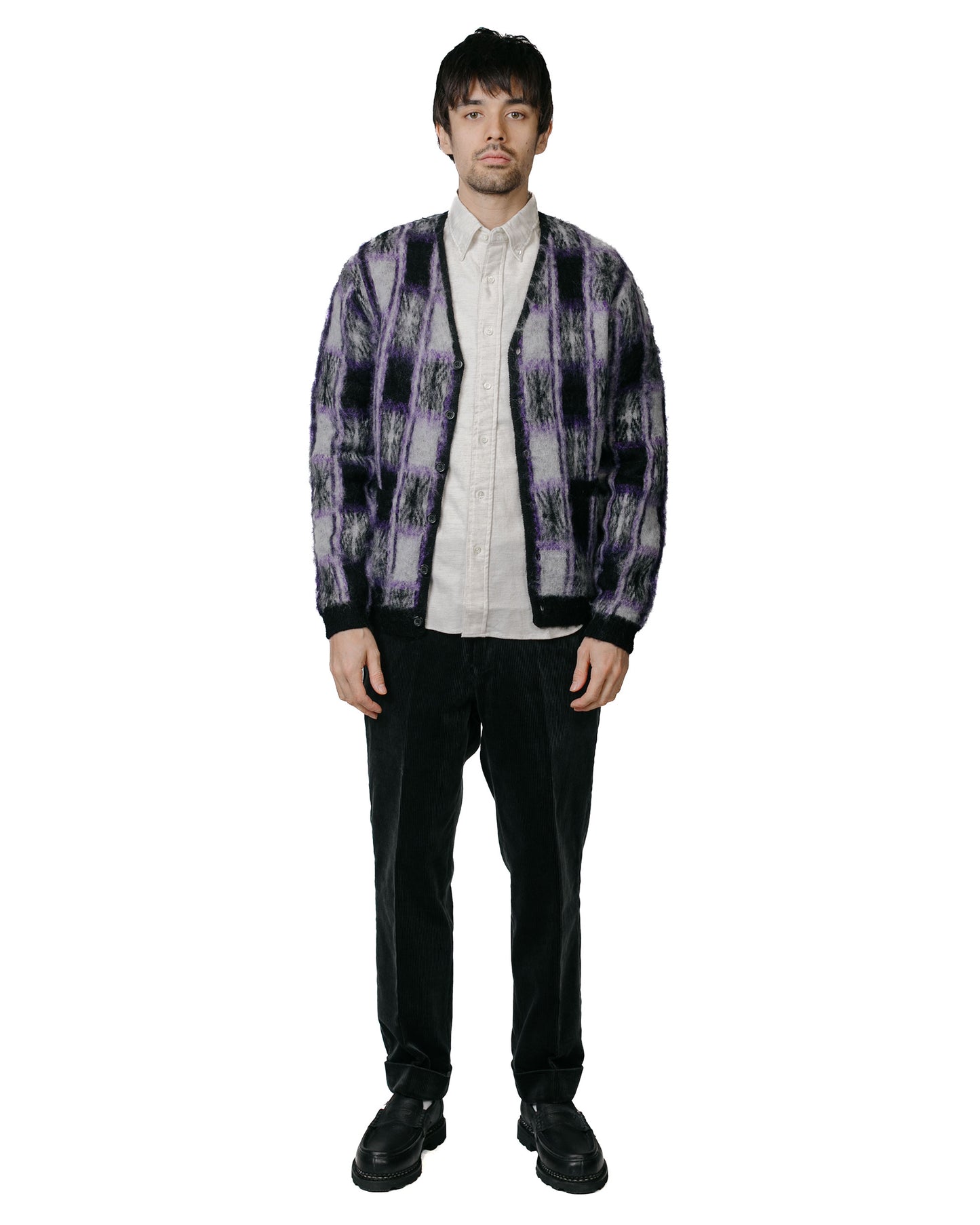 lost & found Beams Plus Beams Plus Ivy Trousers Ankle-Cut Corduroy Charcoal Grey