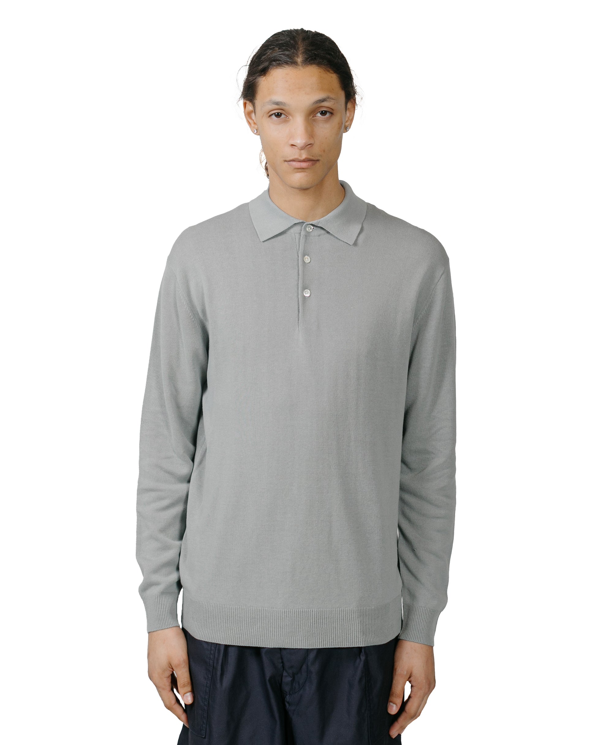 lost & found Beams Plus Beams Plus Knit Polo 12G Ice Blue