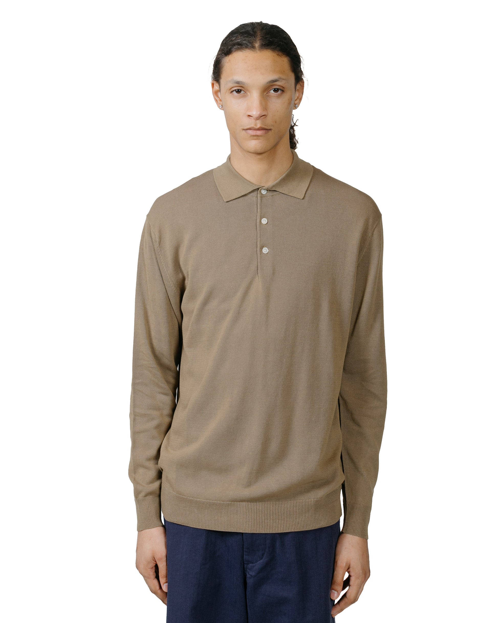 lost & found Beams Plus Beams Plus Knit Polo 12G Mocha