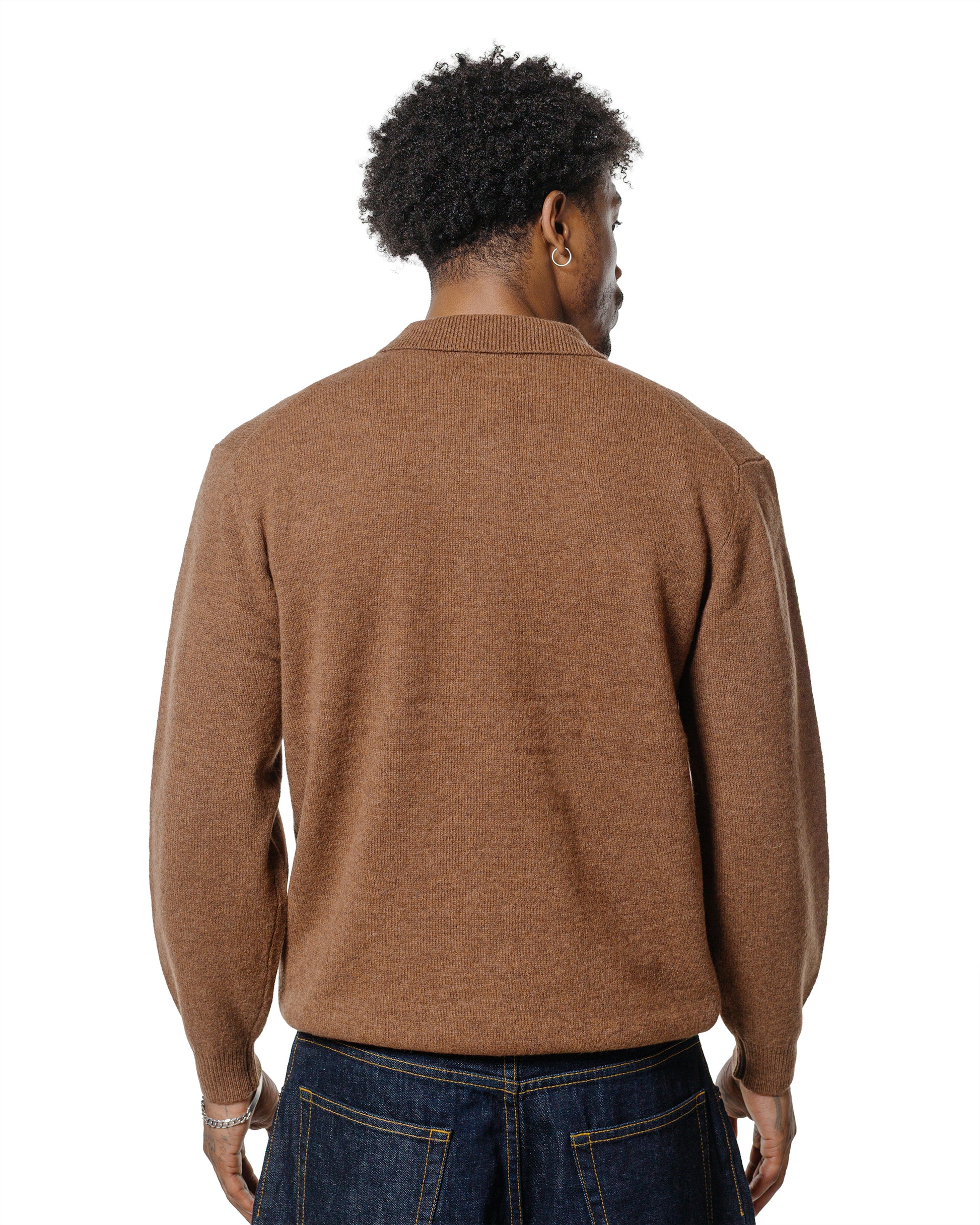 lost & found Beams Plus Beams Plus Knit Polo 9G Brown