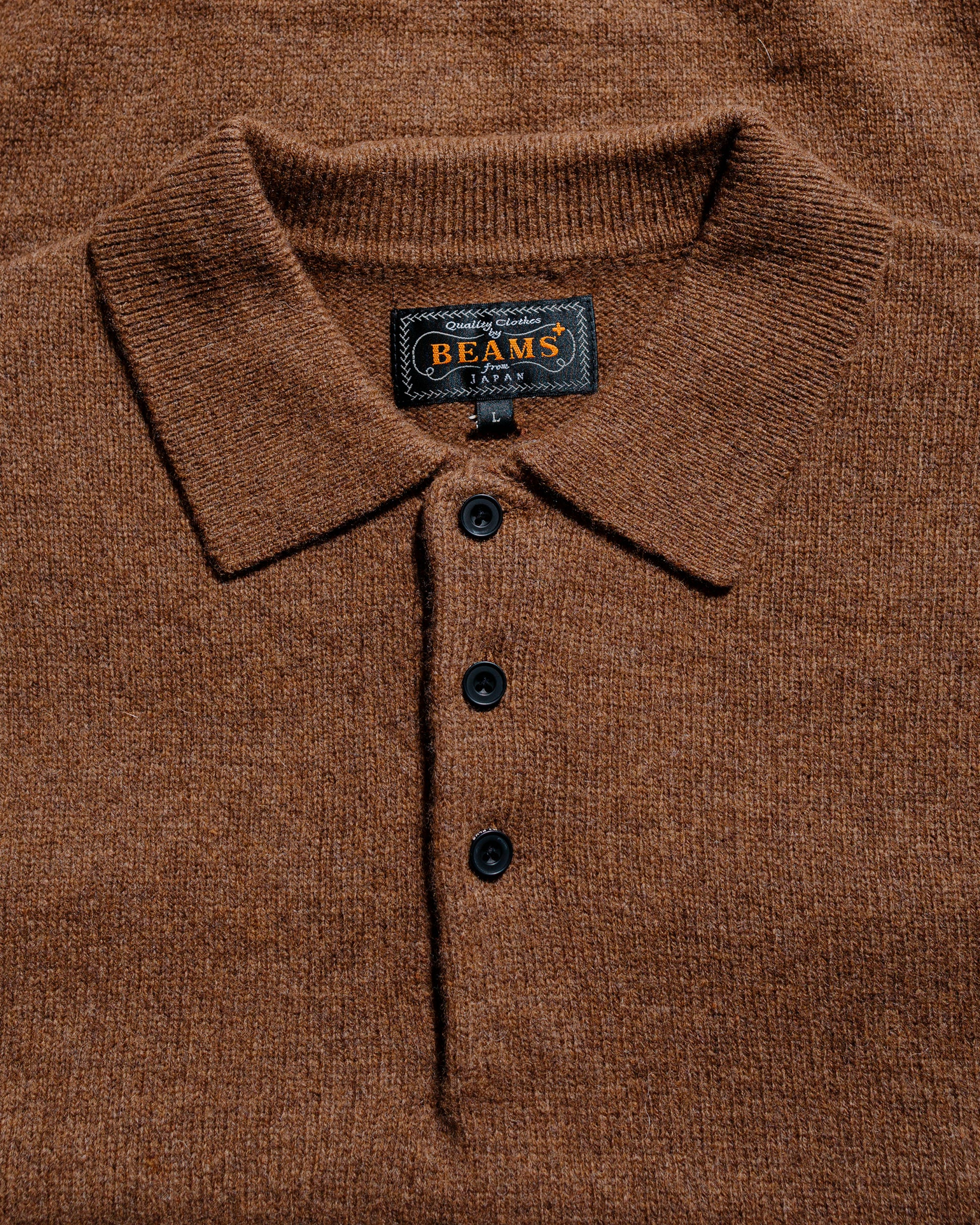 lost & found Beams Plus Beams Plus Knit Polo 9G Brown