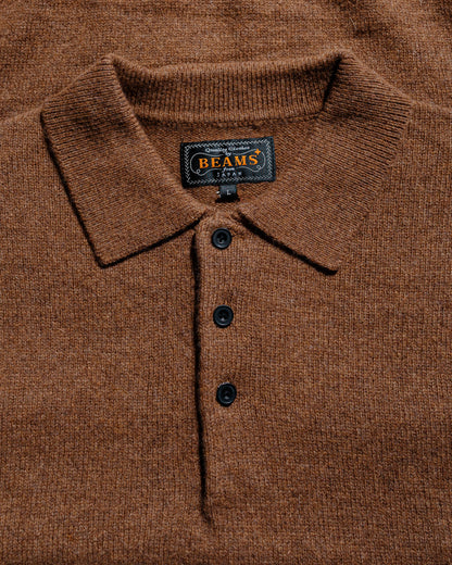 lost & found Beams Plus Beams Plus Knit Polo 9G Brown
