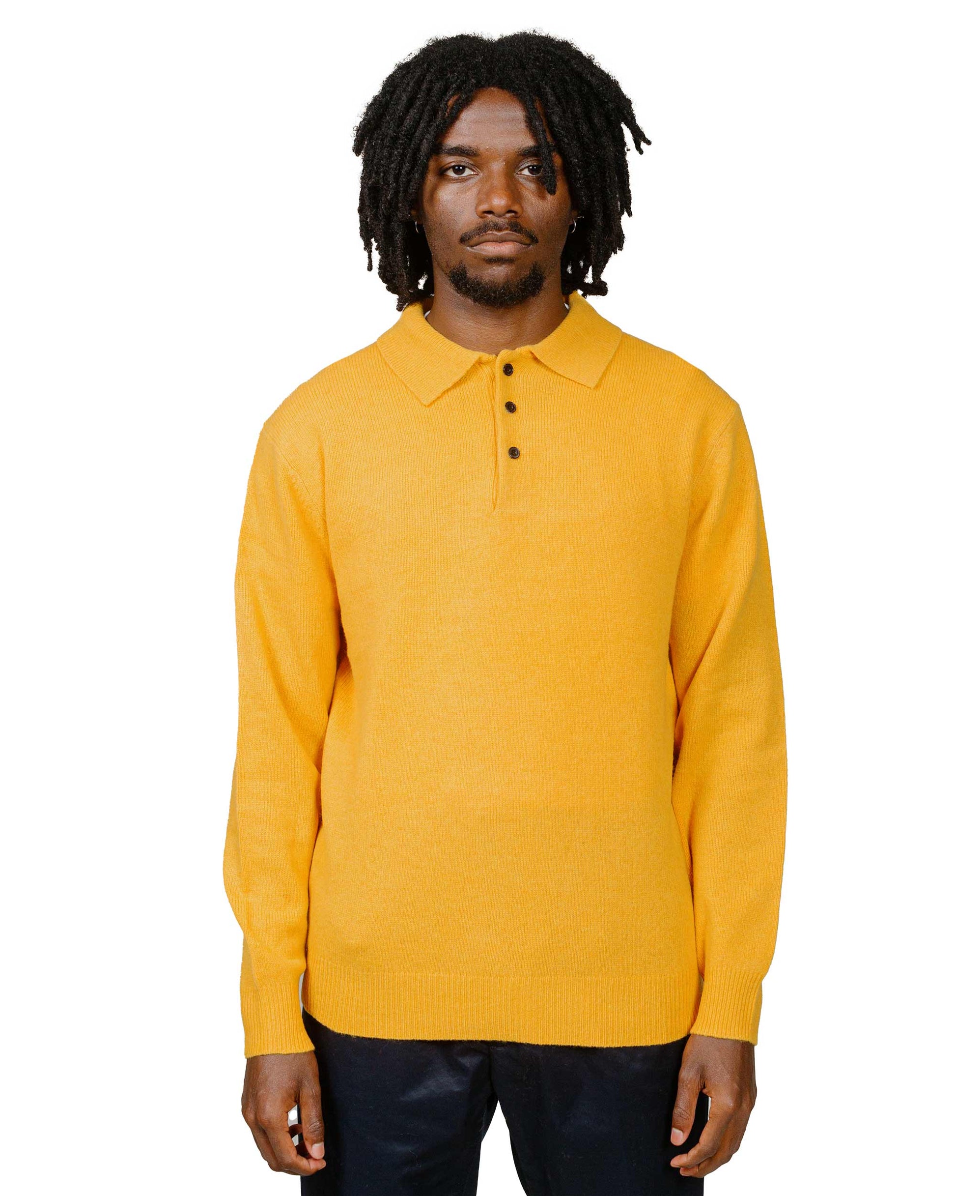 lost & found Beams Plus Beams Plus Knit Polo 9G Gold