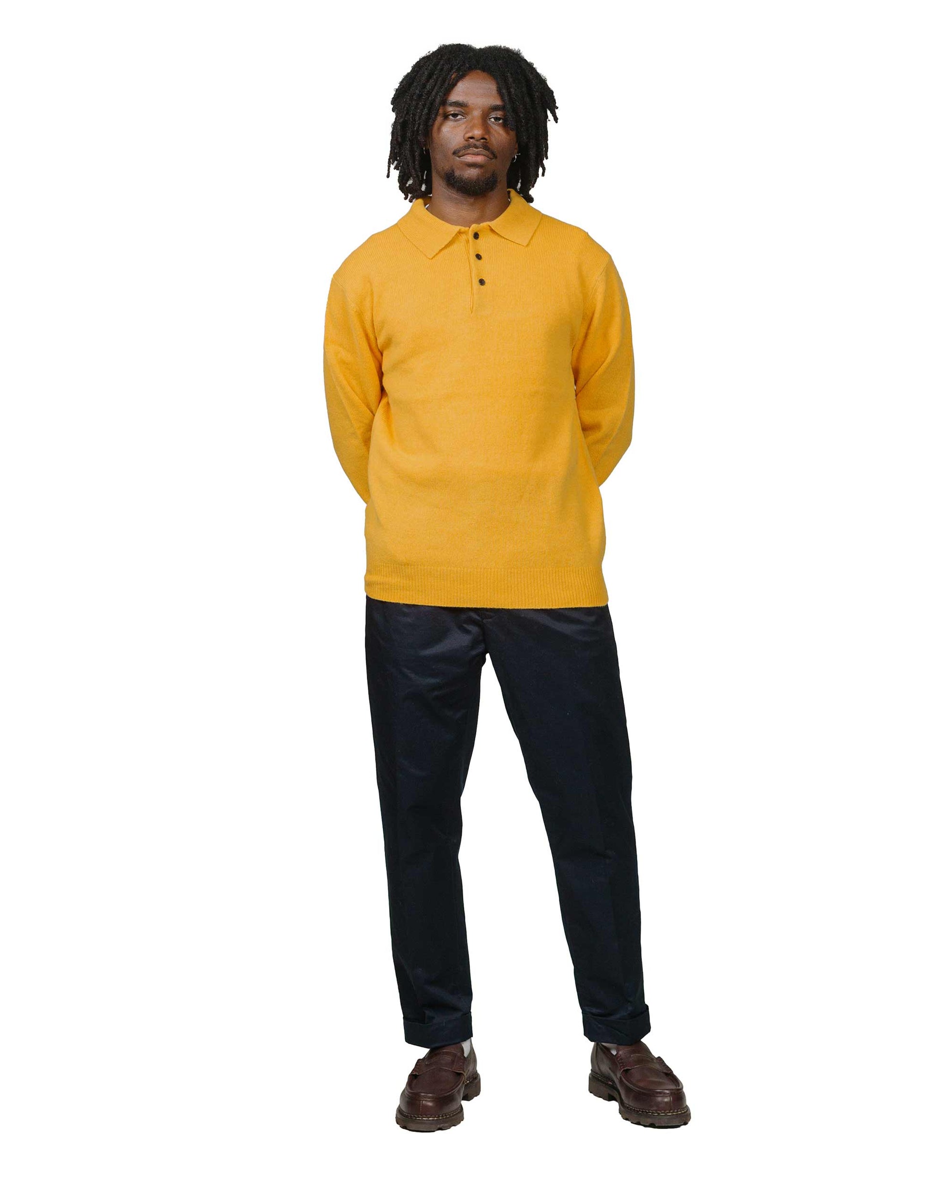 lost & found Beams Plus Beams Plus Knit Polo 9G Gold