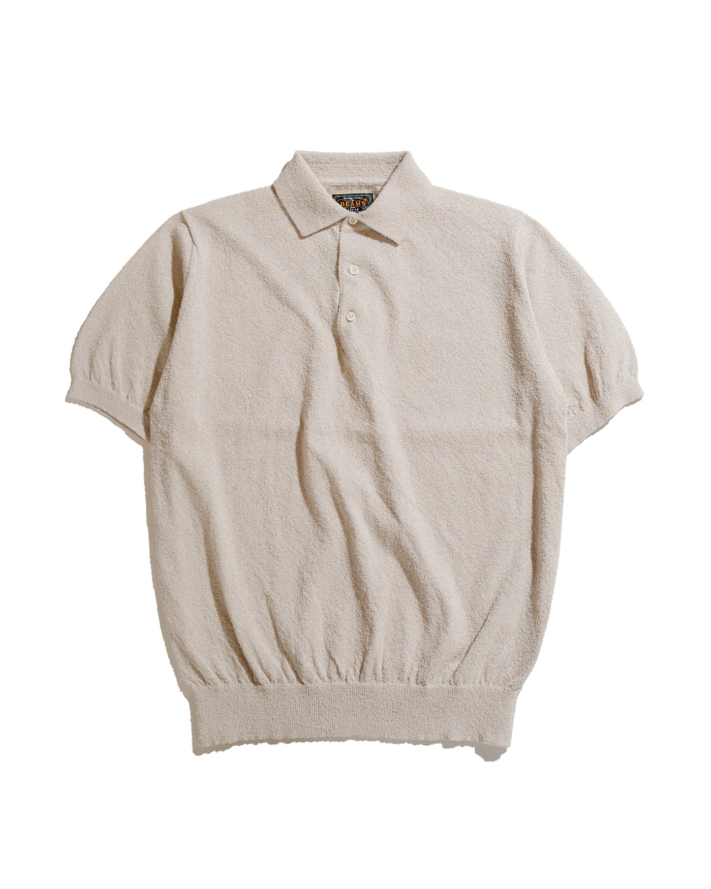 lost & found Beams Plus Beams Plus Knit Polo Boucle Beige