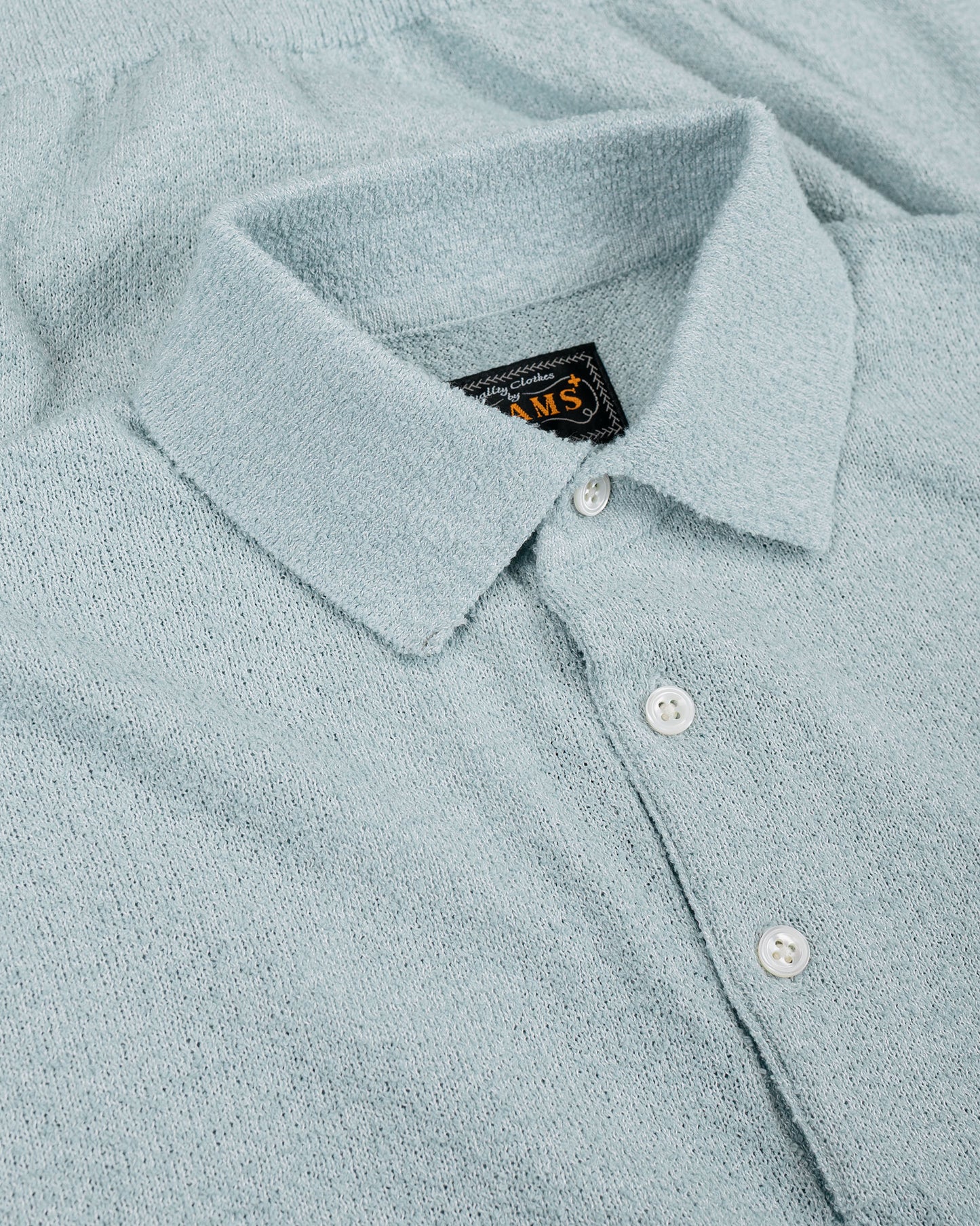 lost & found Beams Plus Beams Plus Knit Polo Boucle Sax