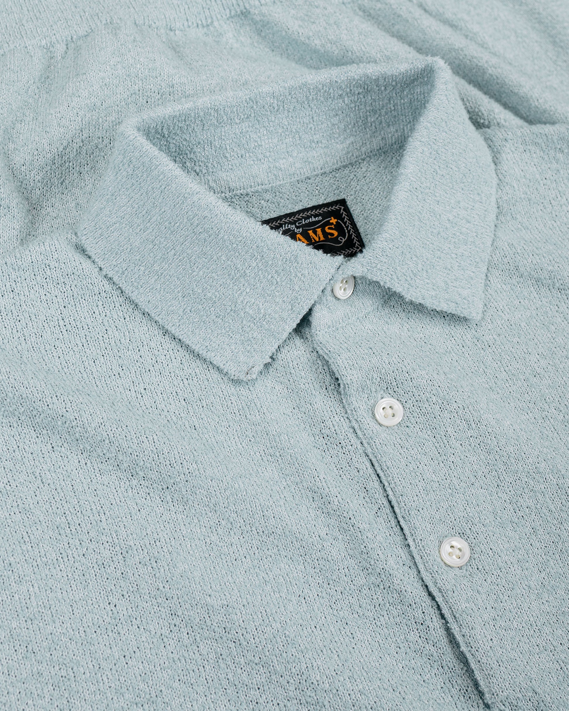 lost & found Beams Plus Beams Plus Knit Polo Boucle Sax
