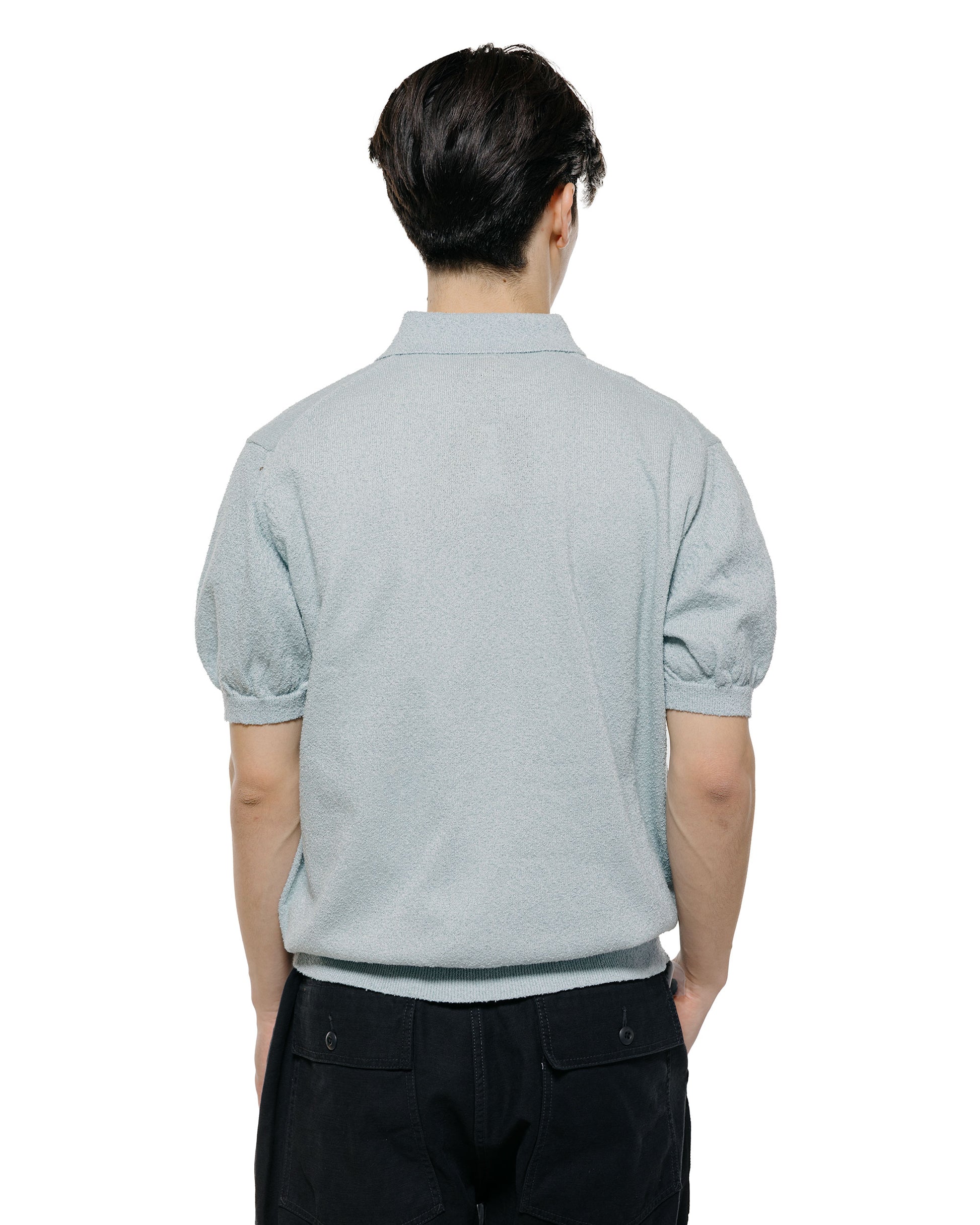 lost & found Beams Plus Beams Plus Knit Polo Boucle Sax
