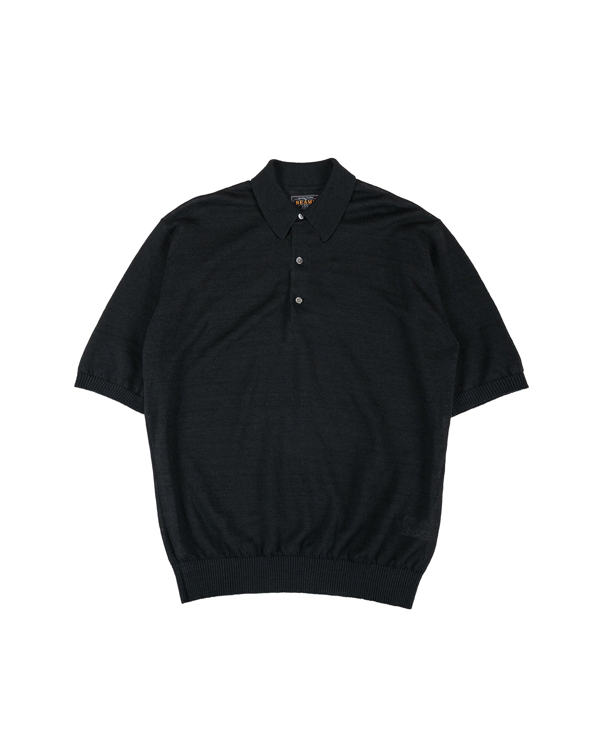 lost & found Beams Plus Beams Plus Knit Polo Hemp Black