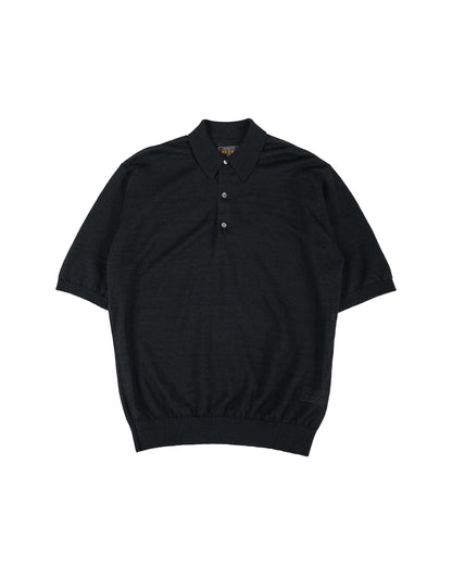 lost & found Beams Plus Beams Plus Knit Polo Hemp Black