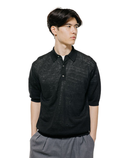 lost & found Beams Plus Beams Plus Knit Polo Hemp Black